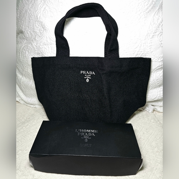 Prada Handbags - NIB Prada L’Homme Mini Canvas Tote - Novelty